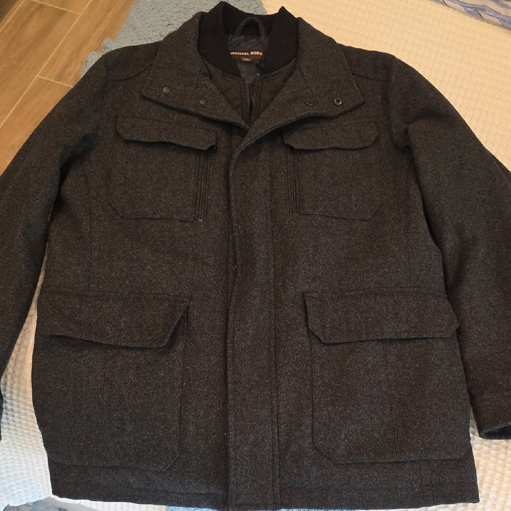 MK Men's Black Wool Jacket